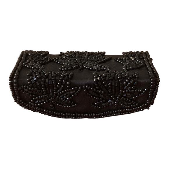 Vintage Beaded Evening Lipstick Case Holders Lot Red & Black Floral With Mirrors - Picture 2 of 16